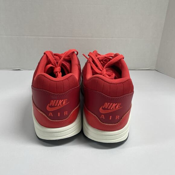 Nike Air Max 1 Gym Red Crimson HQ3607 687 Size 12.5 White Low Top Sneaker Summer